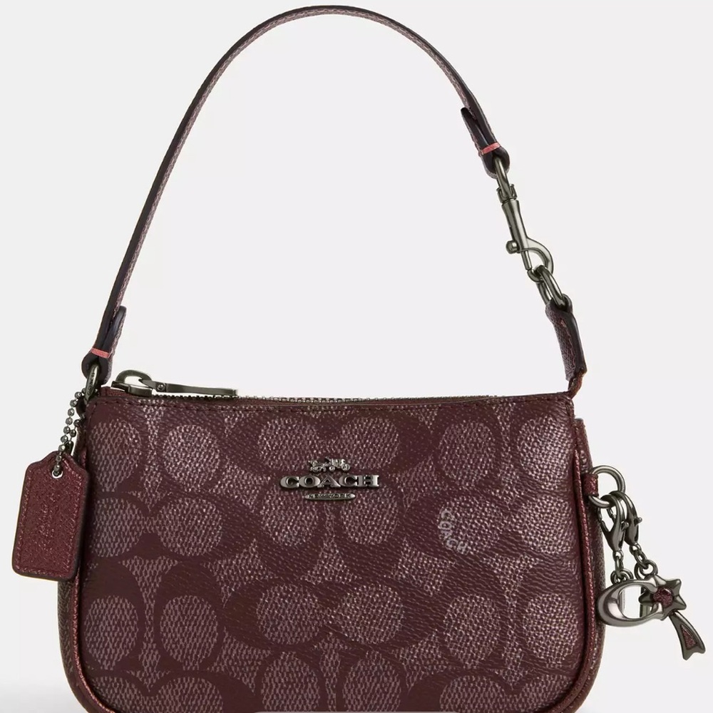 Coach Burgundy Clutch Wristlet